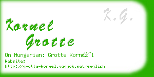 kornel grotte business card